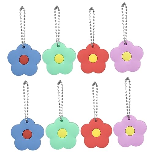 ULTECHNOVO 8 Stck Blumen Schlüsselkappen Teiliges Silikon Schlüsselcover für Haus und Autoschlüssel Farbenfrohe Schlüsselidentifizierung Langlebig und Dekorativ für Schlüsselorganisation von ULTECHNOVO