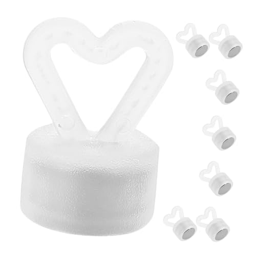 ULTECHNOVO 8 Stück Teiliges Herzförmige Ballongewichte mit Magnetischer Basis Plastik Ballonpendants für Heliumballons Stabile Tischdekoration für Hochzeit Geburtstag und Party von ULTECHNOVO