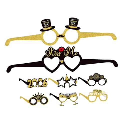 ULTECHNOVO 8 Stück Teiliges Silvester Partybrillen Stilvolle Leichte Papier Sonnenbrillen als Kreative Foto Requisiten für Silvester und Abschlussfeiern Geeignet für Altersgruppen ULTECHNOVO 8 Stück Teiliges Silvester Partybrillen Stilvolle Leichte Papier Sonnenbrillen als Kreative Foto Requisiten für Silvester und Abschlussfeiern Geeignet für Altersgruppen von ULTECHNOVO