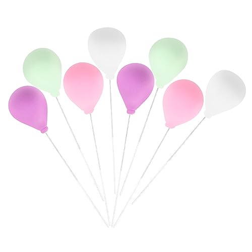 ULTECHNOVO 8Stücke Mini Ballons Dekorative Luftballons Für Puppenhaus Gartenlandschaftsornament Zufällige Farben DIY Mikrolandschaften von ULTECHNOVO