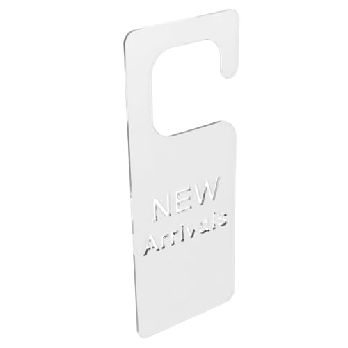 ULTECHNOVO Acryl hängeschild Spiegel effekt Werbekarte für Bekleidungsgeschäfte Transparente Acryl displaykarte mit Hoher Transparenz Kreative Verkaufsförderung für Ladendekor Silberfarben von ULTECHNOVO