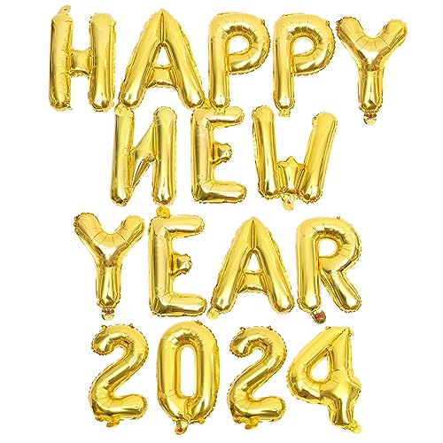 ULTECHNOVO Aluminium Folienballons Goldene Happy Year Partydekoration Festliche Neujahrs Dekoballons für Feier Geburtstag Hochzeit Shower Innen und Außenbereich ULTECHNOVO Aluminium Folienballons Goldene Happy Year Partydekoration Festliche Neujahrs Dekoballons für Feier Geburtstag Hochzeit Shower Innen und Außenbereich von ULTECHNOVO