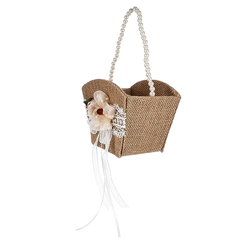 ULTECHNOVO Blumenmädchen Korb mit Perlenhenkel Rustikaler Hochzeitskorb für Verlobung und Feierlichkeiten Design für Romantische Hochzeiten für Blumenmädchen ULTECHNOVO Blumenmädchen Korb mit Perlenhenkel Rustikaler Hochzeitskorb für Verlobung und Feierlichkeiten Design für Romantische Hochzeiten für Blumenmädchen von ULTECHNOVO
