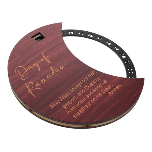 ULTECHNOVO Countdown-ornamente Adventskalender Dekoration Ramadan -dekorationen Für Zuhause Ramadan-festkalender Ramadan-kalender Eid-countdown Ramadan Countdown Hölzern Black von ULTECHNOVO