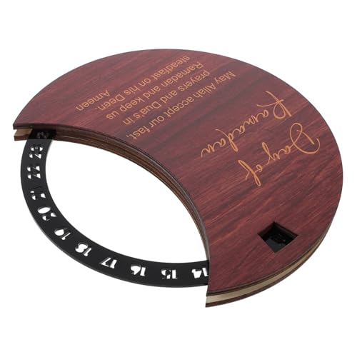 ULTECHNOVO Countdown-ornamente Ramadan-festkalender Ramadan-kalender Adventskalender Dekoration Ramadan-holzkalender Ramadan-adventskalender Aus Holz Eid-countdown Acryl Black von ULTECHNOVO