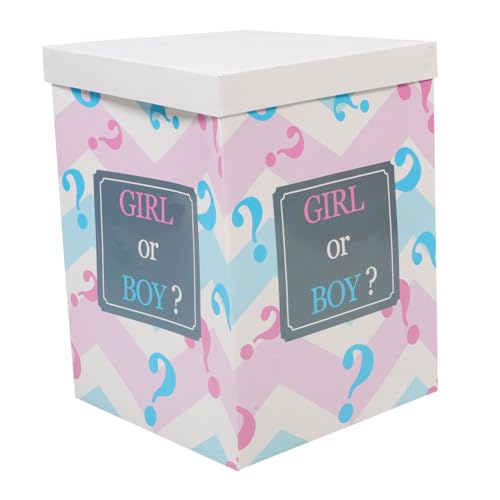 ULTECHNOVO Dekorative Geschlechtsreveals Box aus Papier für Jungen oder Mädchen Überraschungsballon für Babyparty Deko für Shower Events ULTECHNOVO Dekorative Geschlechtsreveals Box aus Papier für Jungen oder Mädchen Überraschungsballon für Babyparty Deko für Shower Events von ULTECHNOVO