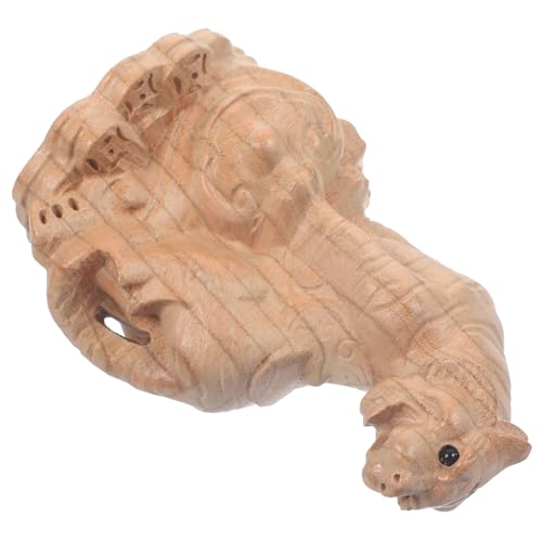 ULTECHNOVO Delikate Tiger Holzfigur Handgeschnitzt Dekorative Tier Skulptur mit Flachem Boden Einzigartige Tischdekoration für Wohnzimmer Büro Hauswarming ULTECHNOVO Delikate Tiger Holzfigur Handgeschnitzt Dekorative Tier Skulptur mit Flachem Boden Einzigartige Tischdekoration für Wohnzimmer Büro Hauswarming von ULTECHNOVO