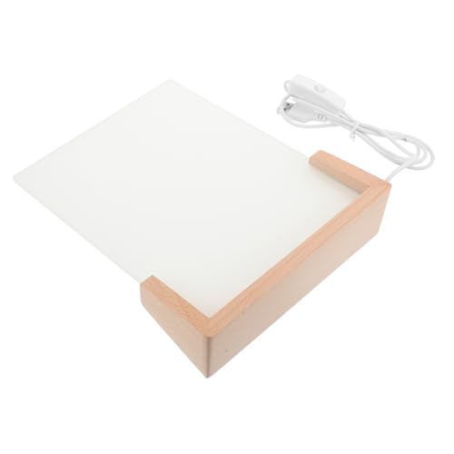 ULTECHNOVO Farbsublimations-Fotorahmen Holzbasis Glasfoto -Frames Holzständer Bilderrahmen Glasfotorahmen Holzfoto -Rahmen für Sublimation Fotorahmen mit Nachtlicht hölzern Khaki von ULTECHNOVO