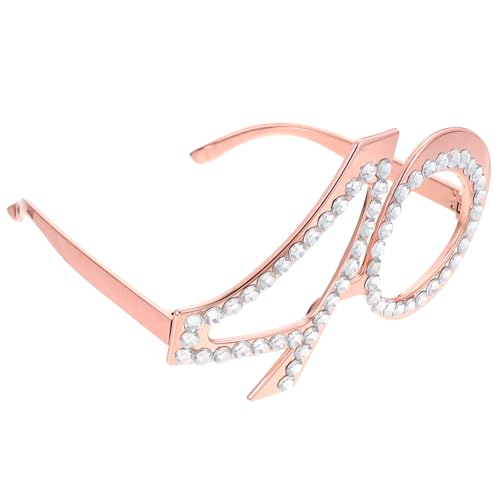 ULTECHNOVO Geburtstag Partybrille Roségold Wiederverwendbare Brille aus Stabilem PC Material Lustige Foto Requisite für Geburtstagsfeier Tanz Jubiläum ULTECHNOVO Geburtstag Partybrille Roségold Wiederverwendbare Brille aus Stabilem PC Material Lustige Foto Requisite für Geburtstagsfeier Tanz Jubiläum von ULTECHNOVO