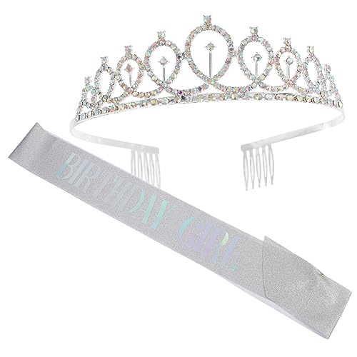 ULTECHNOVO Geburtstagskrone und Etikettengürtel Set für Mädchen Festliches Party Accessoire mit Kreativem Design für Kinderpartys Kostüm und Karnevalsfeiern Teiliges Dekorationsset ULTECHNOVO Geburtstagskrone und Etikettengürtel Set für Mädchen Festliches Party Accessoire mit Kreativem Design für Kinderpartys Kostüm und Karnevalsfeiern Teiliges Dekorationsset von ULTECHNOVO
