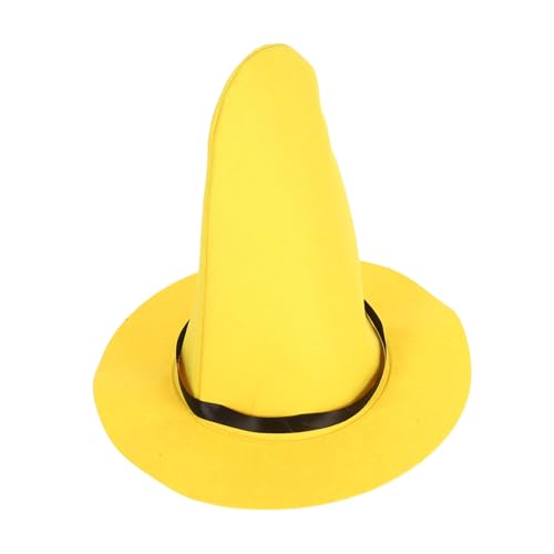 ULTECHNOVO Gelber Halloween Hexenhut aus Weichem Filz Leichter Faltbarer Partyhut für Damen Vielseitiges Kostümzubehör für Karneval Cosplay und Festliche Dekorationen ULTECHNOVO Gelber Halloween Hexenhut aus Weichem Filz Leichter Faltbarer Partyhut für Damen Vielseitiges Kostümzubehör für Karneval Cosplay und Festliche Dekorationen von ULTECHNOVO