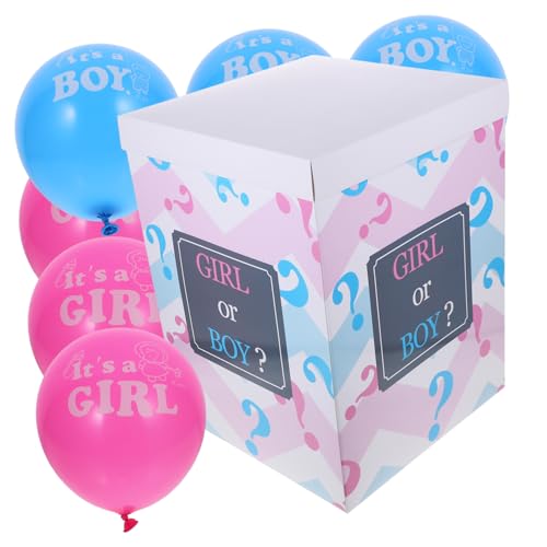 ULTECHNOVO Gender Reveal Box mit Ballons für Jungen und Mädchen Shower Dekoration Fragezeichen Box Rosa Ballons ULTECHNOVO Gender Reveal Box mit Ballons für Jungen und Mädchen Shower Dekoration Fragezeichen Box Rosa Ballons von ULTECHNOVO