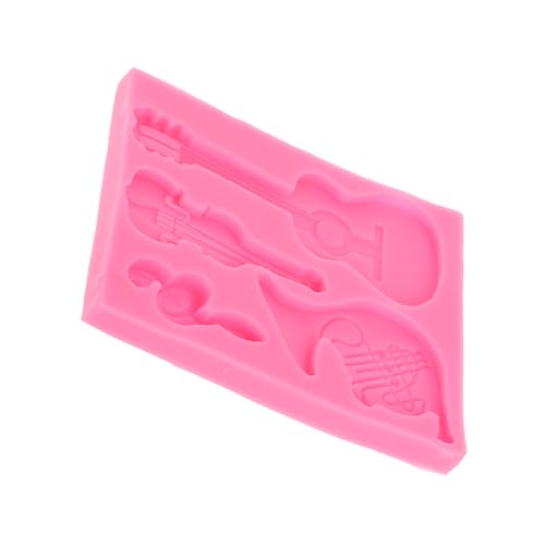 ULTECHNOVO Gitarre Silikonform für Fondant Violinform für Kreative Kuchendekoration für Musik Events Kinderfreundlich Wiederverwendbar und Leicht zu Reinigen von ULTECHNOVO