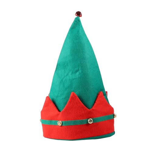 ULTECHNOVO Goldener Samt Elfenmütze Weihnachtsmütze für Erwachsene Weicher Leichter Stoff Festliches Accessoire für Weihnachtsfeier Karneval und Bühnenauftritte von ULTECHNOVO