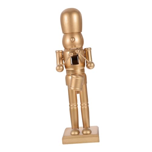 ULTECHNOVO Goldfarbener Holz Soldat mit Trommel Festliche Weihnachtsdekoration Handgefertigte Xmas Holzfigur Lebendige und Realistische Puppen Deko für Tisch und Regal ULTECHNOVO Goldfarbener Holz Soldat mit Trommel Festliche Weihnachtsdekoration Handgefertigte Xmas Holzfigur Lebendige und Realistische Puppen Deko für Tisch und Regal von ULTECHNOVO