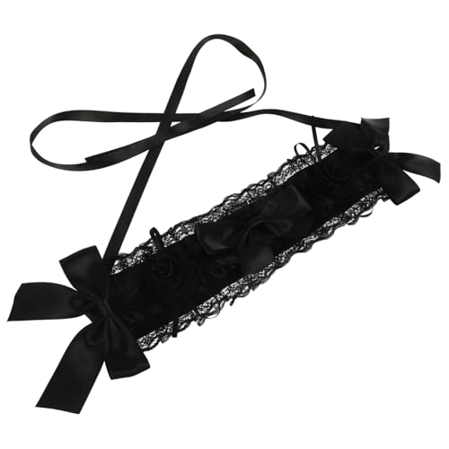 ULTECHNOVO Gothic Lolita Spitzen haarband Damen Cosplay Stirnband mit Zarter Spitzenverzierung Vielseitiger Haarschmuck für Partys Themen events und Kostüme von ULTECHNOVO