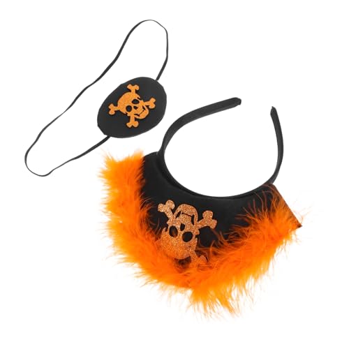 ULTECHNOVO Haarreif Orange mit Augenklappe Piraten Cosplay Accessoire im Koreanischen Stil für Erwachsene Halloween Mottoparty Piratenkostüm ULTECHNOVO Haarreif Orange mit Augenklappe Piraten Cosplay Accessoire im Koreanischen Stil für Erwachsene Halloween Mottoparty Piratenkostüm von ULTECHNOVO