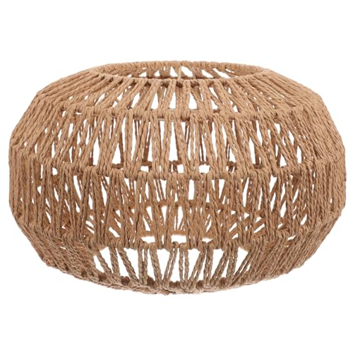 ULTECHNOVO Hängelampenabdeckung Aus Gewebtem Rattan Lampenschirm Für Hängelampe Ersatz Für Kleine Boho-Lampenschirme – Lampenschirm Für Hängeleuchte Deckenventilator Zylinder Für Wohnzimmer von ULTECHNOVO