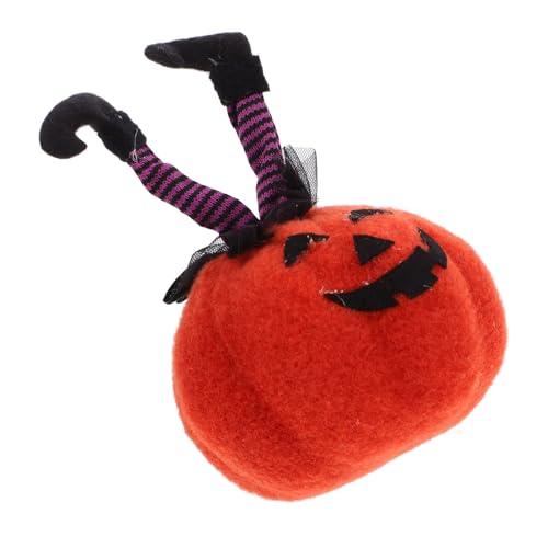 ULTECHNOVO Halloween Kürbis Puppe mit Hexenfuß Einzigartige Tischdekoration für Halloween Kreative Deko für Partys und Innenräume Vielseitig Einsetzbar von ULTECHNOVO