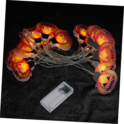 ULTECHNOVO Halloween LED Lichterkette Kürbis Flammige Orangefarbene Festival Lichter Batterielos Wetterfest Dekoratives Halloween Pumpkin Light für Innen und Außen Stimmungsvolle von ULTECHNOVO