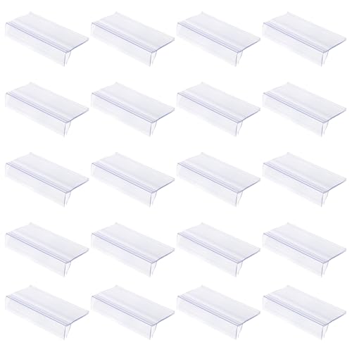 ULTECHNOVO Halter Drahtregal- Etikettenhalter Glasregaletiketten-Schildhalter, Transparenter Etikettenclip Für Glasregale Von 3/16 3/8, 30Er-Packung Etikettenhalter Aufclipsen Displayhalter von ULTECHNOVO