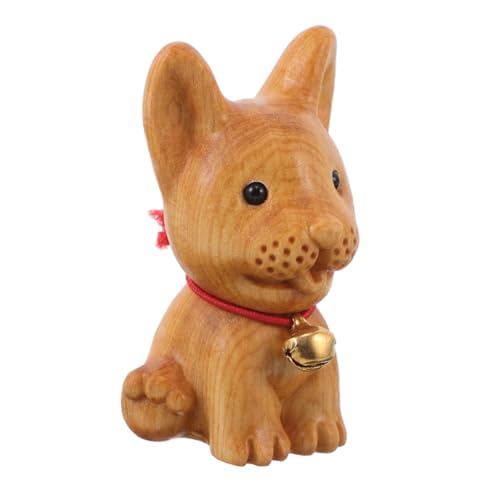 ULTECHNOVO Handgeschnitzte Corgi Holzfigur Kleine Hundeskulptur aus Robustem Holz für Büro Auto Wohnkultur Vielseitige Deko mit Glocke als und Sammlerobjekt ULTECHNOVO Handgeschnitzte Corgi Holzfigur Kleine Hundeskulptur aus Robustem Holz für Büro Auto Wohnkultur Vielseitige Deko mit Glocke als und Sammlerobjekt von ULTECHNOVO