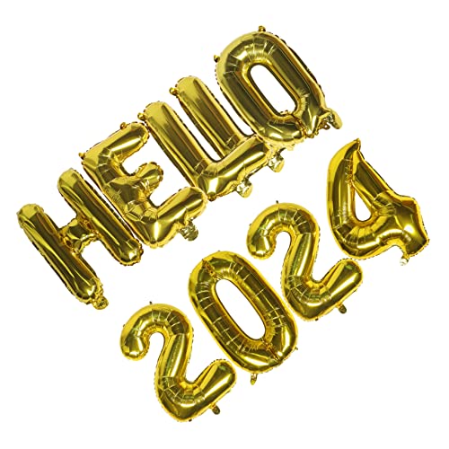 ULTECHNOVO Hello Folienballon aus Aluminiumfolie Goldfarbene Zahlen und Buchstabenballons Einfach zu Befestigen Robuste Partydekoration für Silvester und Abschlussfeiern Vielseitig für ULTECHNOVO Hello Folienballon aus Aluminiumfolie Goldfarbene Zahlen und Buchstabenballons Einfach zu Befestigen Robuste Partydekoration für Silvester und Abschlussfeiern Vielseitig für von ULTECHNOVO