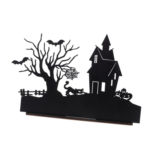 ULTECHNOVO Holz Halloween Tischdekoration Spukhaus Ornament Tischschild Dekoration Für Party Und Schreibtisch Zart Verarbeitet Mit Schöner Textur Und Details Für Festliche Stimmung ULTECHNOVO Holz Halloween Tischdekoration Spukhaus Ornament Tischschild Dekoration Für Party Und Schreibtisch Zart Verarbeitet Mit Schöner Textur Und Details Für Festliche Stimmung von ULTECHNOVO