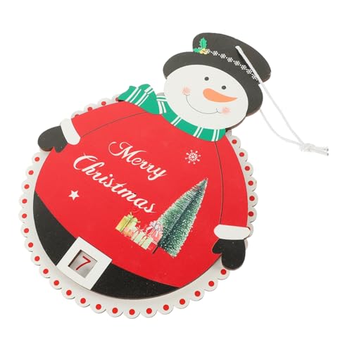 ULTECHNOVO Holz Weihnachtsanhänger Adventskalender Schneemann Leichtes Hängendes Xmas Ornament Dekoratives Weihnachtsdeko Pendant für Baum Tür Treppe Festliche Winterdekoration Platzsparend von ULTECHNOVO