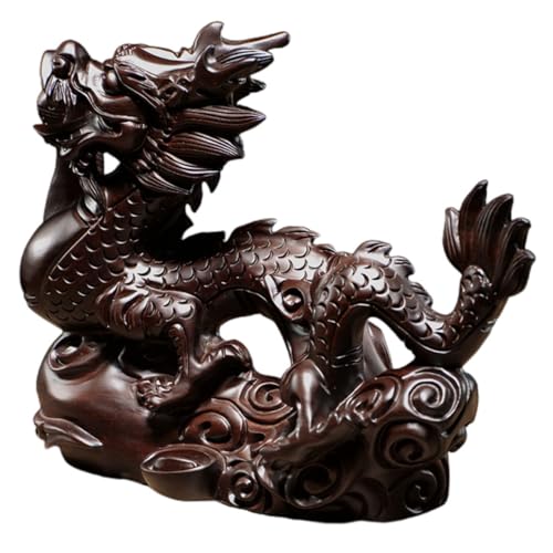 ULTECHNOVO Holzfigur Drache Handgeschnitzt Chinesische Drachendekoration Langlebig Farbecht Büro Feng Shui ULTECHNOVO Holzfigur Drache Handgeschnitzt Chinesische Drachendekoration Langlebig Farbecht Büro Feng Shui von ULTECHNOVO