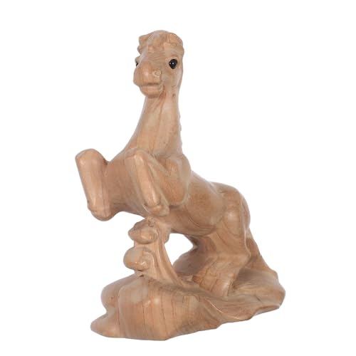 ULTECHNOVO Holzfigur Feng Shui Pferd Skulptur Chinesisches Tierkreiszeichen Holzschnitzerei für Wohn und Bürodekoration Stehende Pferdeskulptur Tischdekoration Glücksbringer ULTECHNOVO Holzfigur Feng Shui Pferd Skulptur Chinesisches Tierkreiszeichen Holzschnitzerei für Wohn und Bürodekoration Stehende Pferdeskulptur Tischdekoration Glücksbringer von ULTECHNOVO