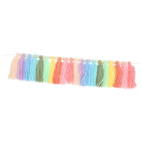 ULTECHNOVO Holzperlen Quasten Wandbehang Farben Regenbogen Tassel Dekoration Langlebig Vielseitig für Wohn Kinderzimmer und Gastronomie Wanddeko ULTECHNOVO Holzperlen Quasten Wandbehang Farben Regenbogen Tassel Dekoration Langlebig Vielseitig für Wohn Kinderzimmer und Gastronomie Wanddeko von ULTECHNOVO