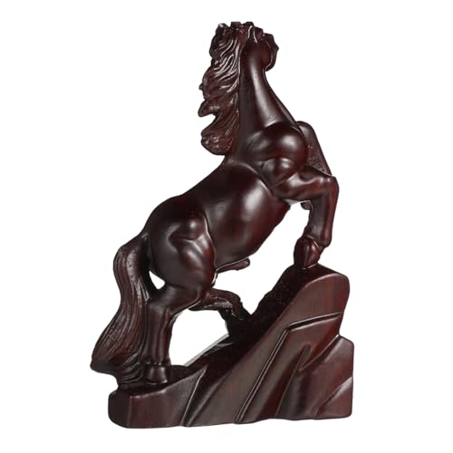 ULTECHNOVO Holzpferdefigur Handgeschnitzt Stehende Pferdestatue Hölzerne Pferdeskulptur Fengshui Pferdeornament Für Tisch Wohn Gartendekoration Holzfigur ULTECHNOVO Holzpferdefigur Handgeschnitzt Stehende Pferdestatue Hölzerne Pferdeskulptur Fengshui Pferdeornament Für Tisch Wohn Gartendekoration Holzfigur von ULTECHNOVO