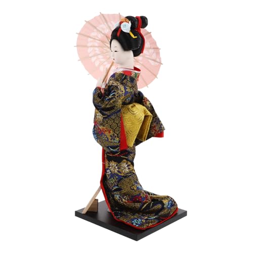 ULTECHNOVO Japanische Geisha Puppe mit Traditionellem Kimono Handgefertigte Holzfigur Dekoratives Souvenir für Wohnzimmer Sushi Restaurant für Kulturfreunde Wohnraumdekoration ULTECHNOVO Japanische Geisha Puppe mit Traditionellem Kimono Handgefertigte Holzfigur Dekoratives Souvenir für Wohnzimmer Sushi Restaurant für Kulturfreunde Wohnraumdekoration von ULTECHNOVO
