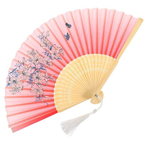 ULTECHNOVO Japanischer Faltbarer Tanzfächer Klassischer Handfächer mit Blumenmuster Leichter Performance Fan als und Dekoration für Sommer Feiertage und Tai Chi ULTECHNOVO Japanischer Faltbarer Tanzfächer Klassischer Handfächer mit Blumenmuster Leichter Performance Fan als und Dekoration für Sommer Feiertage und Tai Chi von ULTECHNOVO