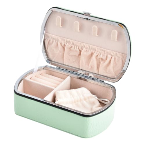 ULTECHNOVO Kleine Schmuckbox mit Fächern Leichte Reise Juwelen Aufbewahrung aus Weichem PU Tragbarer Organizer für Ringe Ohrringe Armbänder Anhänger für Damen Unterwegs ULTECHNOVO Kleine Schmuckbox mit Fächern Leichte Reise Juwelen Aufbewahrung aus Weichem PU Tragbarer Organizer für Ringe Ohrringe Armbänder Anhänger für Damen Unterwegs von ULTECHNOVO