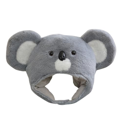 ULTECHNOVO Koala Stirnbandhut Mit Koala Kopfbedeckung Zum Anziehen Koala Kopfbedeckung Für Tierpartys Koala Hut Zum Anziehen Von Tieren Weicher Tierhut Für Koala Liebhaber Merkwürdiger von ULTECHNOVO