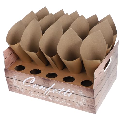 ULTECHNOVO Konfetti Halter für Hochzeiten Kraftpapier Tüten für Party Dekoration zum Füllen mit Blütenblättern und Konfetti Vielseitig Einsetzbar DIY Gestaltungsmöglichkeiten von ULTECHNOVO