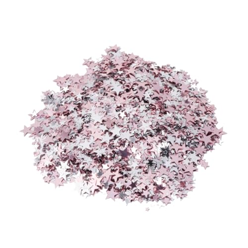 ULTECHNOVO Konfetti Mischgröße Stern Konfetti Roségold und Silber Glänzendes Tischdekor für Hochzeit Party Festival DIY Bastelbedarf von ULTECHNOVO