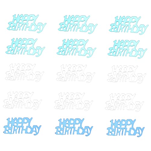 ULTECHNOVO Konfetti für Geburtstagsfeiern Blaue Dekoration mit Happy Birthday Schriftzug für Tischdeko Fenster und Partys Wiederverwendbar und Langlebig ULTECHNOVO Konfetti für Geburtstagsfeiern Blaue Dekoration mit Happy Birthday Schriftzug für Tischdeko Fenster und Partys Wiederverwendbar und Langlebig von ULTECHNOVO