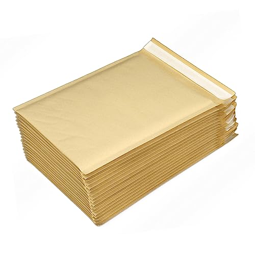 25 Stück Luftpolster Versandtaschen haftklebend, 160 x 220 mm, Kraftpapier-Verpackungsbeutel, Versandtasche, Luftpolstertasche zum Verpacken von Briefumschlägen von ULTECHNOVO