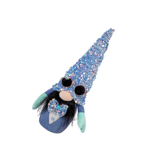 ULTECHNOVO Kreative Faceless Hochzeitsfigur Deko Puppe aus Umweltfreundlichem Material Gestaltet Stilvolles Wohnaccessoire für Hochzeit Party Blau mit Brille von ULTECHNOVO