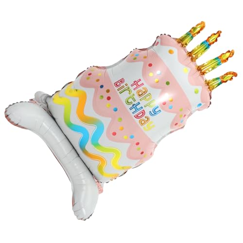 ULTECHNOVO Kuchen -aluminium -filmballon Partyballons Luftballons Partydekoration Dekorationen Für Ballonkuchen Aufblasbare Luftballons Kuchenballon Mit Sockel Partyballon Aluminiumfolie von ULTECHNOVO