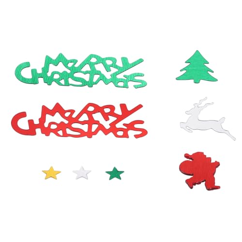 ULTECHNOVO Kunststoff Konfetti Festliches Glänzendes Xmas Tischdeko Zubehör mit Weihnachtsmann Schneeflocken Rentier Sternen Kreatives DIY Party Ornament für Weihnachten und Feiern von ULTECHNOVO