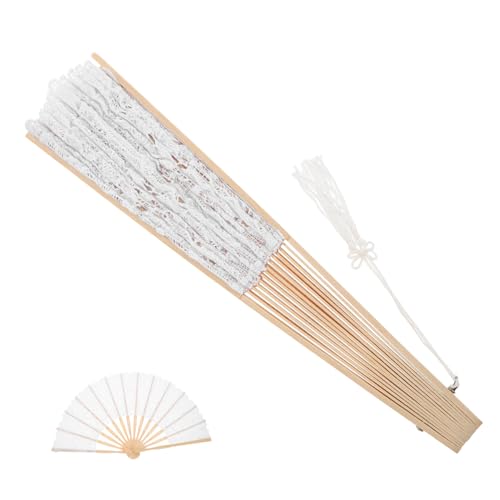 ULTECHNOVO Lace Floral Handfächer Eleganter Faltfächer mit Quaste für Hochzeiten und Dekoration Vintage für Feiern Tanz und Einzigartiges Accessoire für Zuhause von ULTECHNOVO