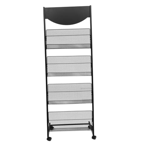 ULTECHNOVO Magazine Rack mit Hochwertiger Broschürenständer für Messen Ausstellungen und Stabiler Leicht Beweglicher Literaturhalter mit Einfachem Design zur Staubreduzierung und Einfachen ULTECHNOVO Magazine Rack mit Hochwertiger Broschürenständer für Messen Ausstellungen und Stabiler Leicht Beweglicher Literaturhalter mit Einfachem Design zur Staubreduzierung und Einfachen von ULTECHNOVO