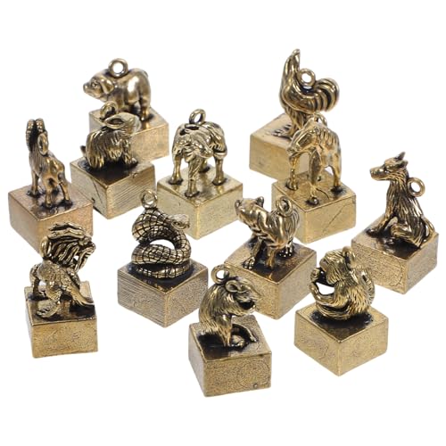 ULTECHNOVO Messing-Sternzeichen-statuen 12-teilige Sammlung Vintage-basteldekor Retro-Sternzeichen-Tiere Für Heimdekoration Tischornamente ULTECHNOVO Messing-Sternzeichen-statuen 12-teilige Sammlung Vintage-basteldekor Retro-Sternzeichen-Tiere Für Heimdekoration Tischornamente von ULTECHNOVO