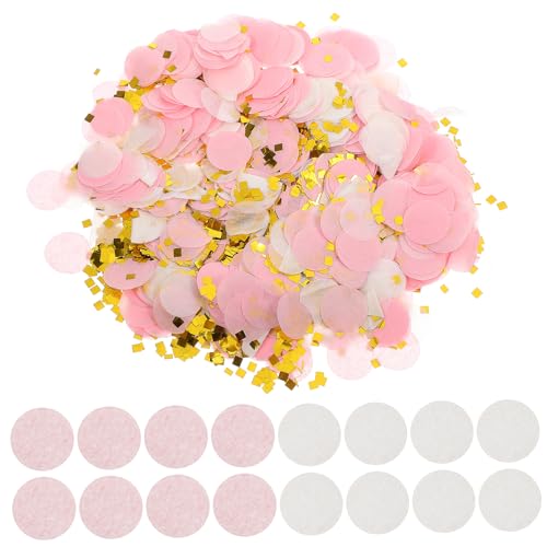 ULTECHNOVO Metallic Folien Konfetti Füller Hellrosa Rundes Papierkonfetti für Ballonfüllung Partydekoration für Hochzeit Geburtstag und Feier Party Supplies von ULTECHNOVO