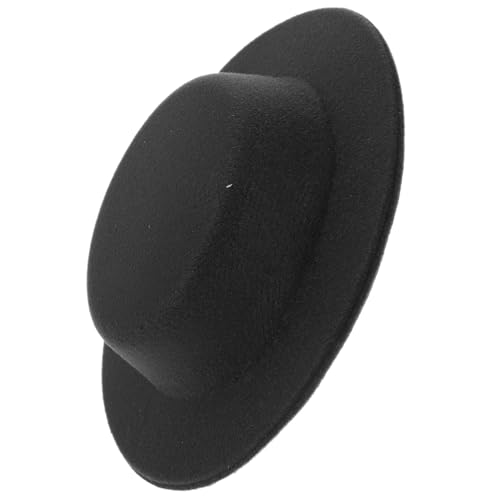 ULTECHNOVO Mini Filzhut Schwarz für DIY Bastelprojekte Puppen Zubehör Kleine Dekorative Kostüm Hüte für Aufführungen und Partys von ULTECHNOVO