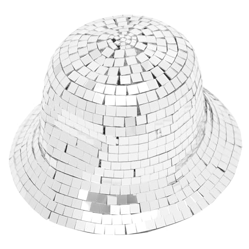 ULTECHNOVO Pailletten Bucket Hut Disco Bucket Hut Cowboyhut Mädchenparty Cowgirlhut Discohut Hüte Für Frauen Disco Outfit Cowgirlhut Partyhut Jugendhut Discoball Cowgirlhut von ULTECHNOVO